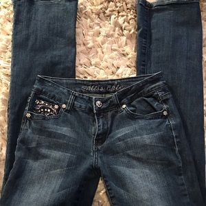 Miss Chic Embellished Denim Dark Wash Jeans